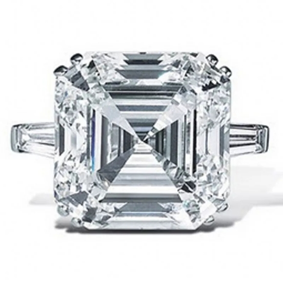 NEW Stunning 5 Ct Asscher Cut Three Stone Womens Engagement Wedding Band Ring 💍 - Picture 4 of 13